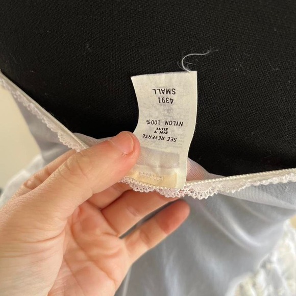 Vintage White Lace Bridal Lingerie Gown Coquette Romantic - Picture 3 of 5